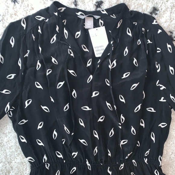 🆕 H&M Tie Neck Mini Dress SIZE 8 - Picture 2 of 2